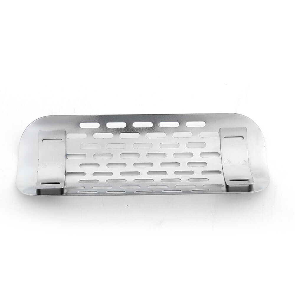 Silver Motorcycle Exhaust Muffler Heat Shield Cover Heel Guard Chrome Universal - Fresh Stock Dated February 2026