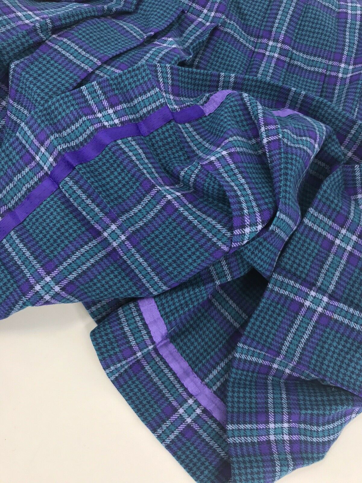 Vintage Pendleton Tartan Plaid Skirt Women Size 10 Purple Green Pleats 30