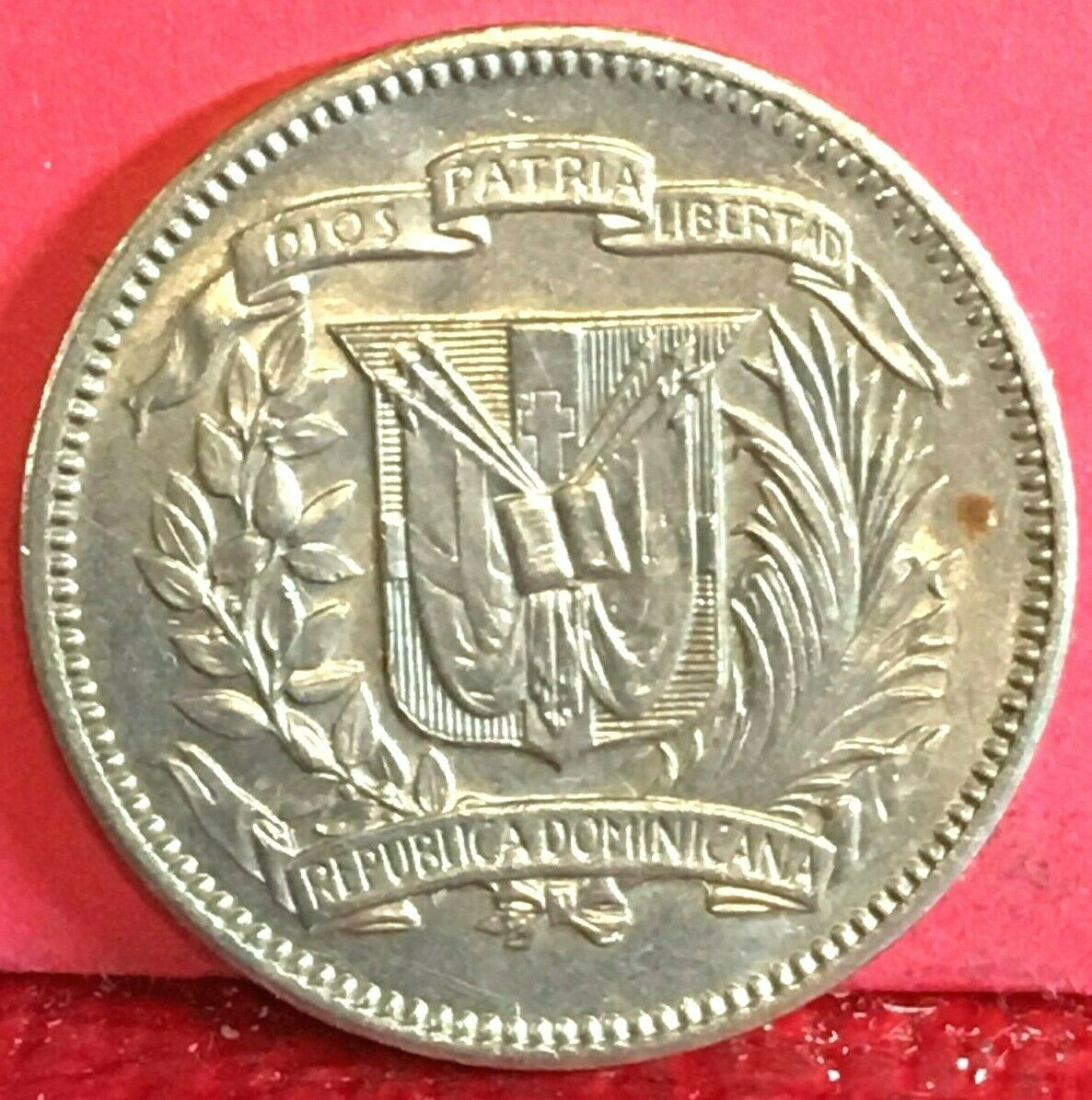 1974 REPUBLICA DOMINICANA COPPER-NICKEL 5 CENTAVOS KM# 18 - Fresh Stock Dated February 2026