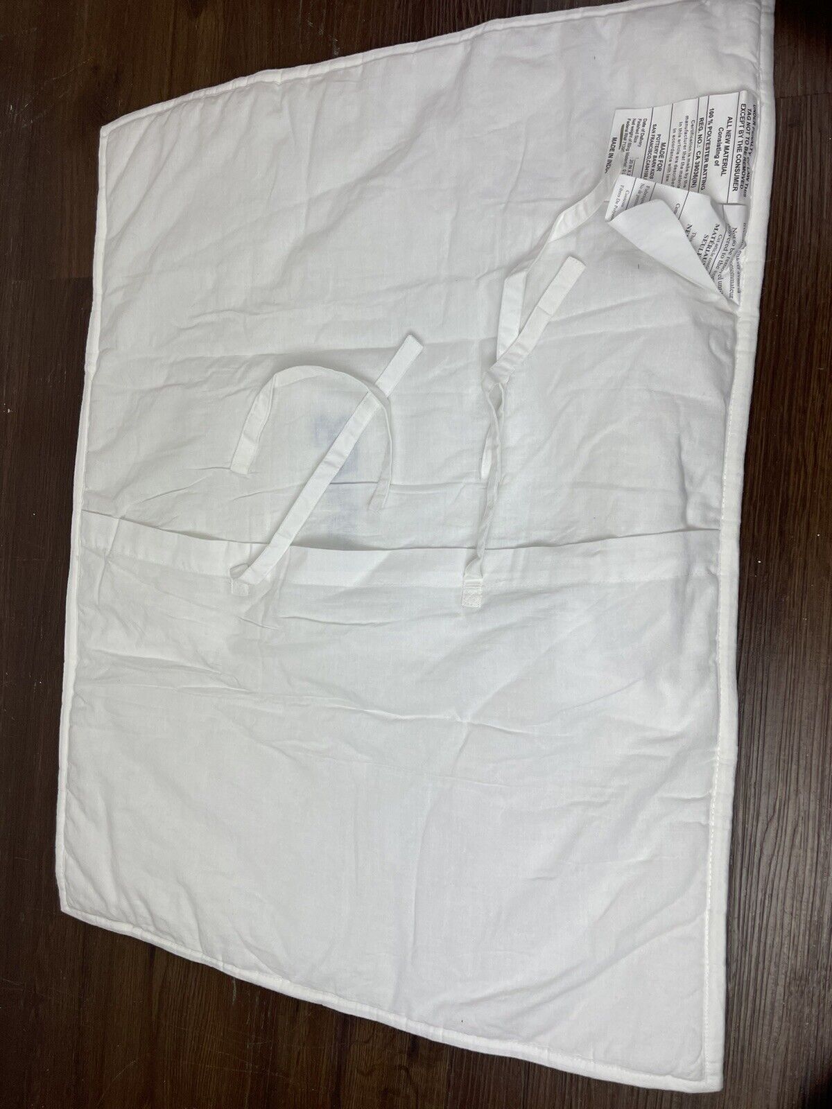 Pottery Barn Kids WHITE FLORAL QUILTED STANDARD 20x 26” Sham MONOGRAM EMORY - Fresh Stock Dated February 2026