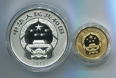 China 2012 Chinese Sacred Buddhist Mountain (Wutai) - Gold and Silver Coins Set - Fresh Stock Dated February 2026