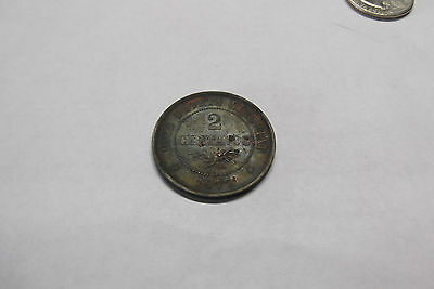 1877 DOMINICAN REPUBLIC PROOF PATTERN 2 CENTAVOS, BRONZE KMPn6 - Fresh Stock Dated February 2026