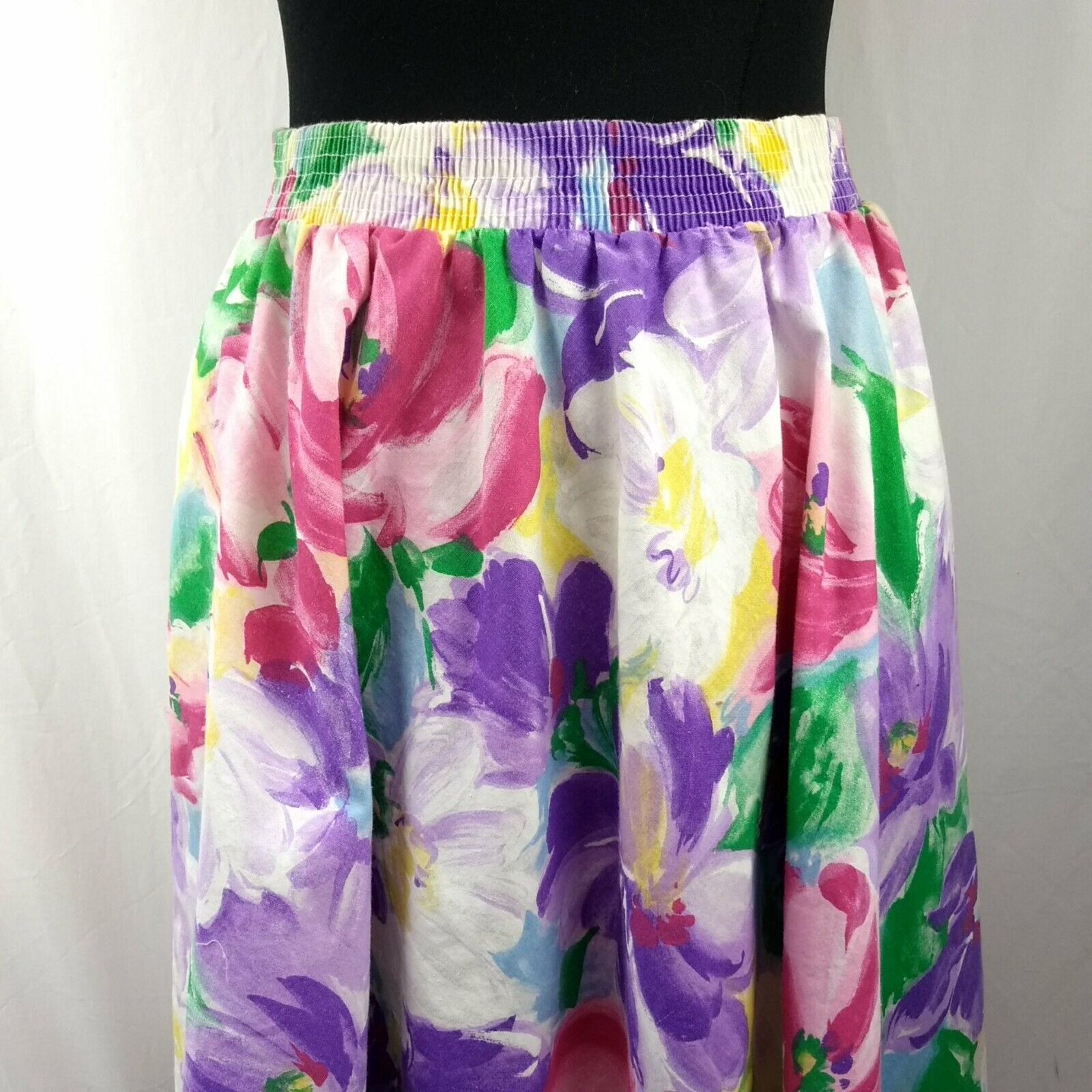 Vintage Tumbleweeds Skirt White Bright Floral Women's Med A-Line Pockets Midi - Fresh Stock Dated March 2026