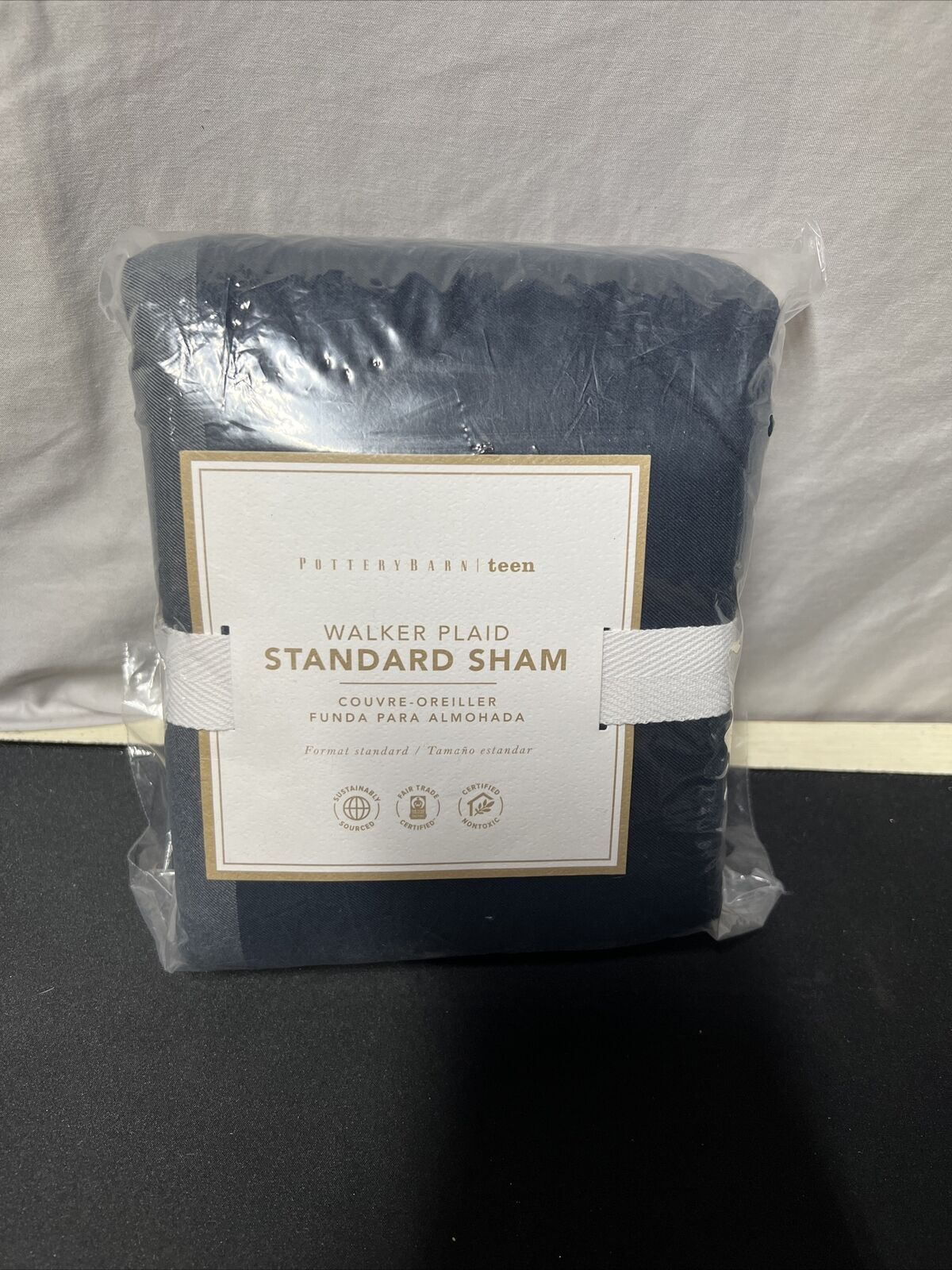 Pottery Barn Teen Walker Plaid Standard Set Of 2 Shams (26x20in) - Fresh Stock Dated February 2026