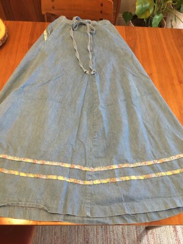 Vintage Denim Jean Skirt Hippie Boho Gunne Style Sz Small Long 24” Waist - Fresh Stock Dated February 2026