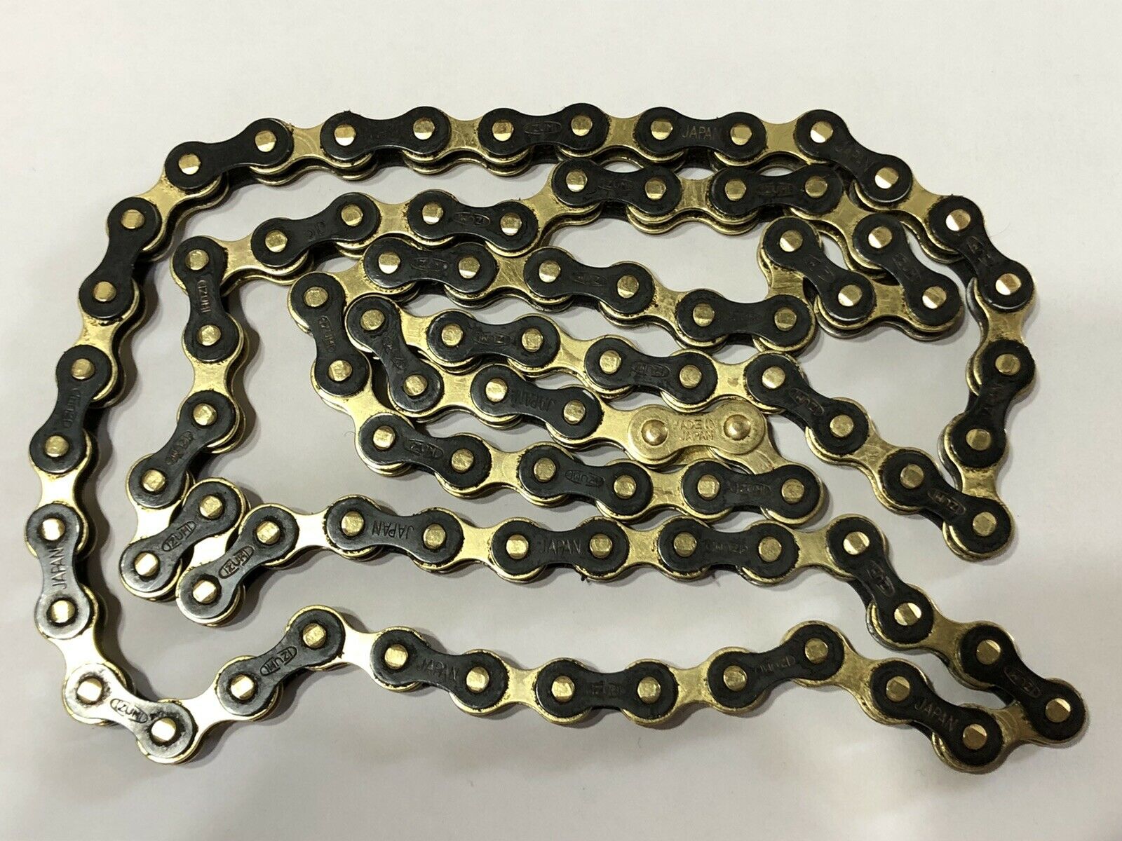 DATED 5D USED BLACK AND GOLD TWO TONED IZUMI CHAIN 90 LINKS OLD SCHOOL BMX - Fresh Stock Dated December 2025