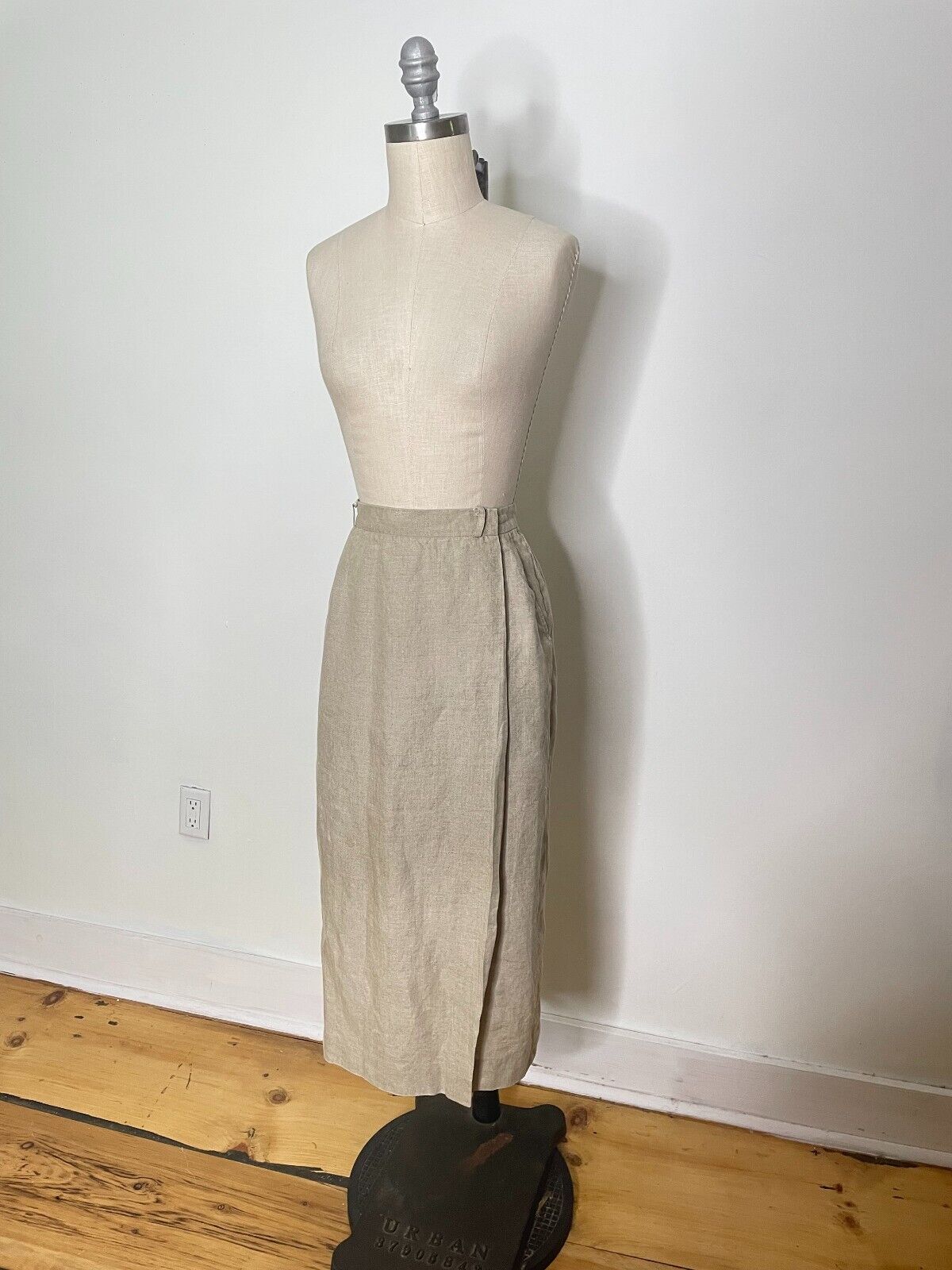 Vintage 80s Ralph Lauren Linen Wrap Skirt Size Small AS IS - Fresh Stock Dated March 2026
