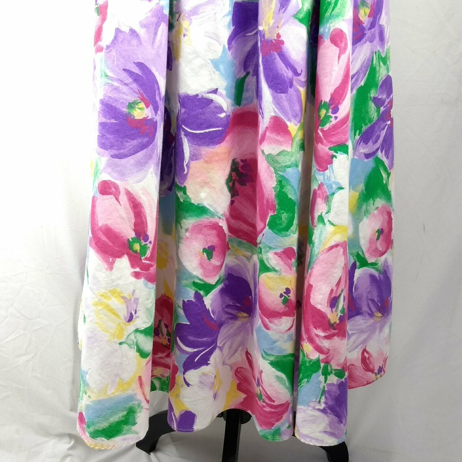 Vintage Tumbleweeds Skirt White Bright Floral Women's Med A-Line Pockets Midi - Fresh Stock Dated March 2026