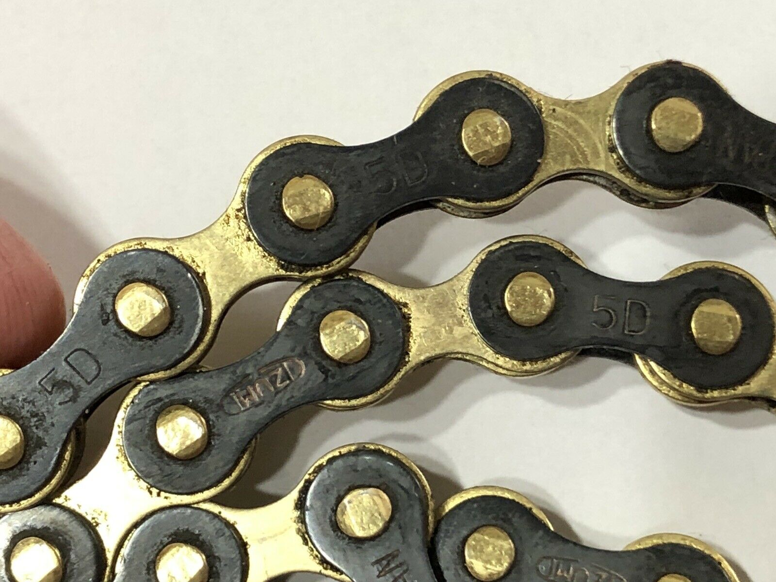 DATED 5D USED BLACK AND GOLD TWO TONED IZUMI CHAIN 90 LINKS OLD SCHOOL BMX - Fresh Stock Dated December 2025