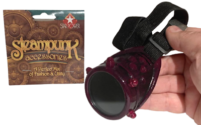 STEAMPUNK MONOCLE GOGGLE Eye Patch Glasses Elastic Strap Costume Goth Punk Toy - Fresh Stock Dated December 2025