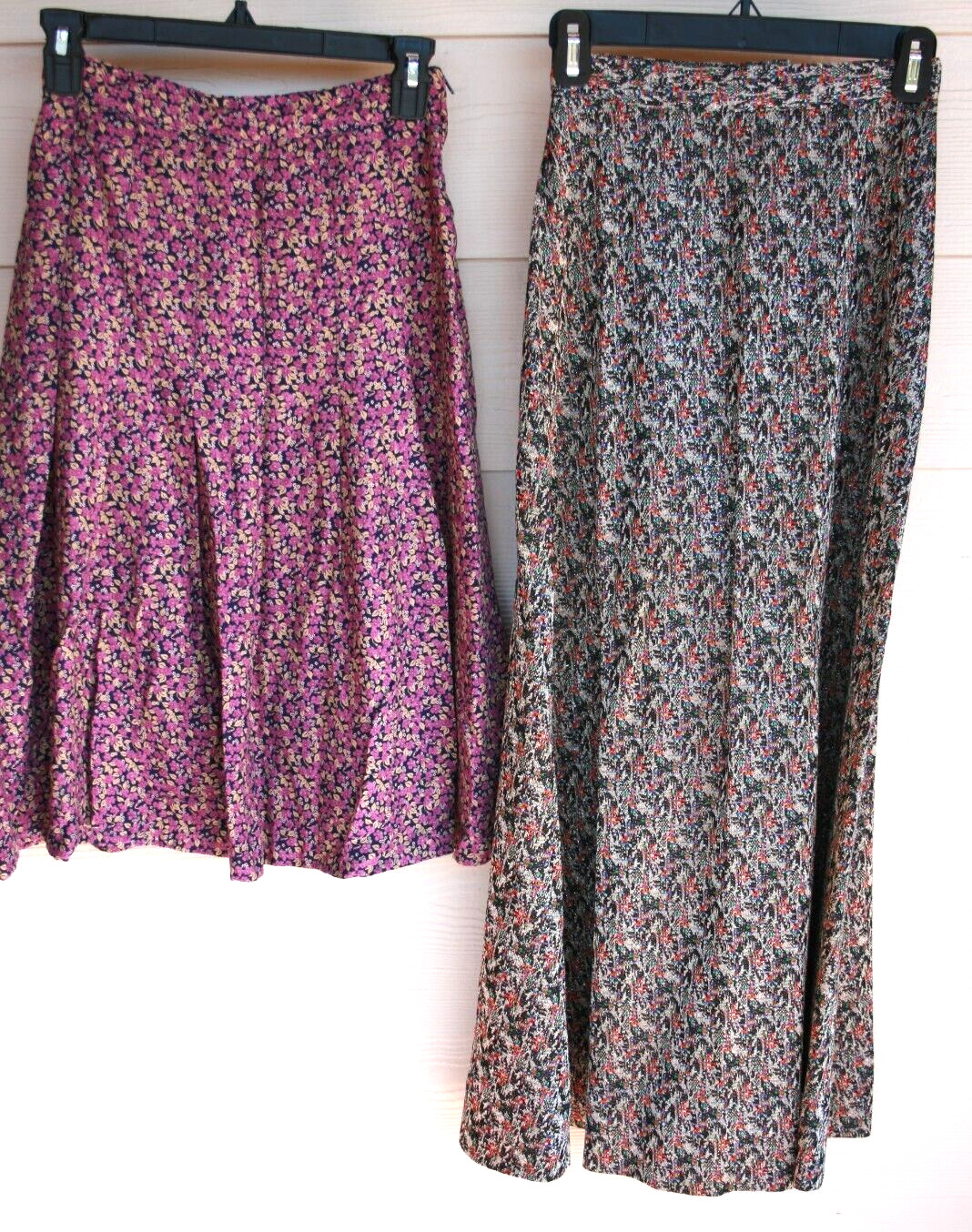 Unique Lot of 8 Vintage 50s 60s Cotton Rayon Pleated Maxi Hawaiian Skirts S - Fresh Stock Dated March 2026