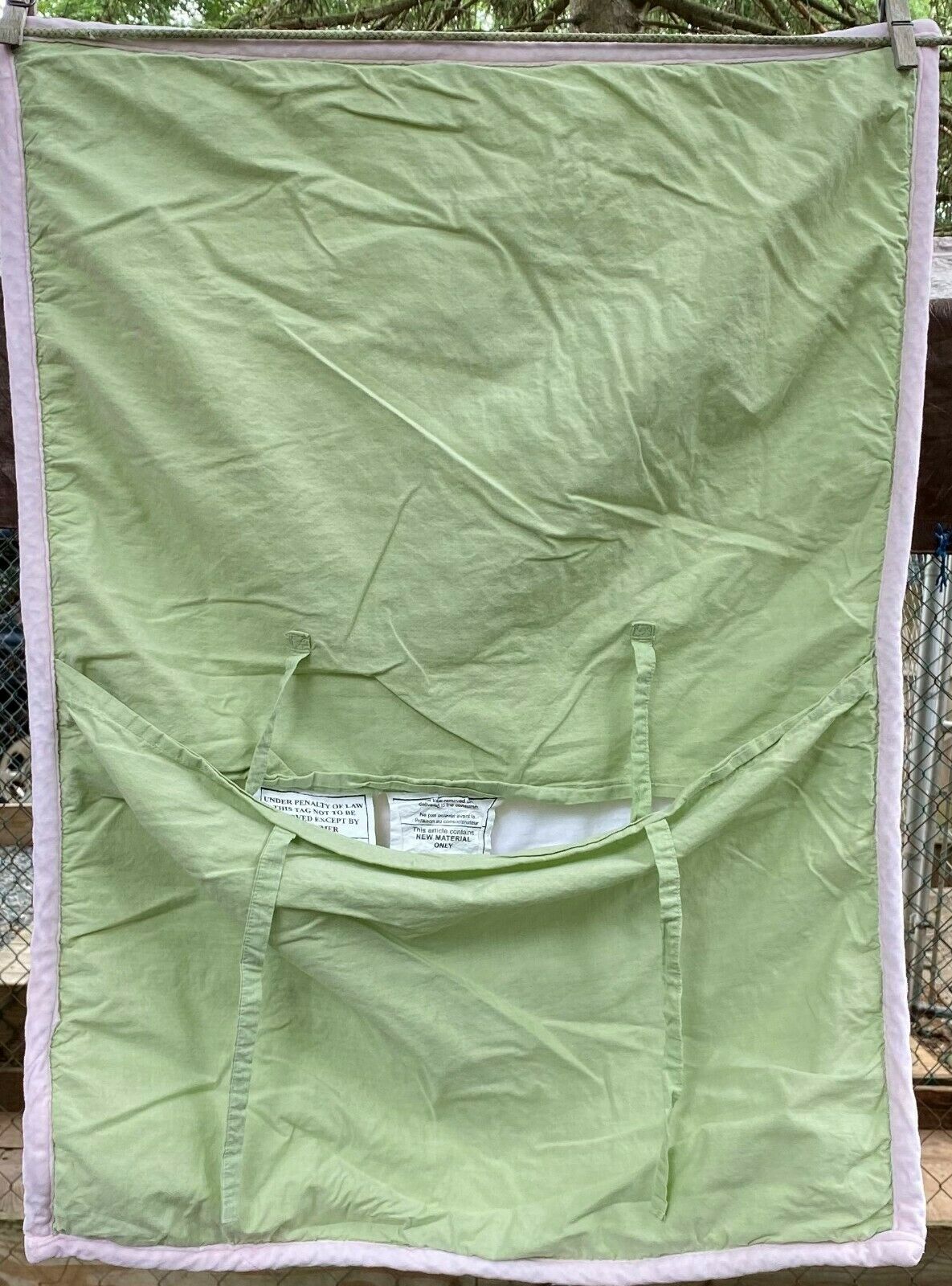 Pottery Barn Kids Quilted Floral Applique Pink Green Pillow Sham 20x27 #21G - Fresh Stock Dated December 2025