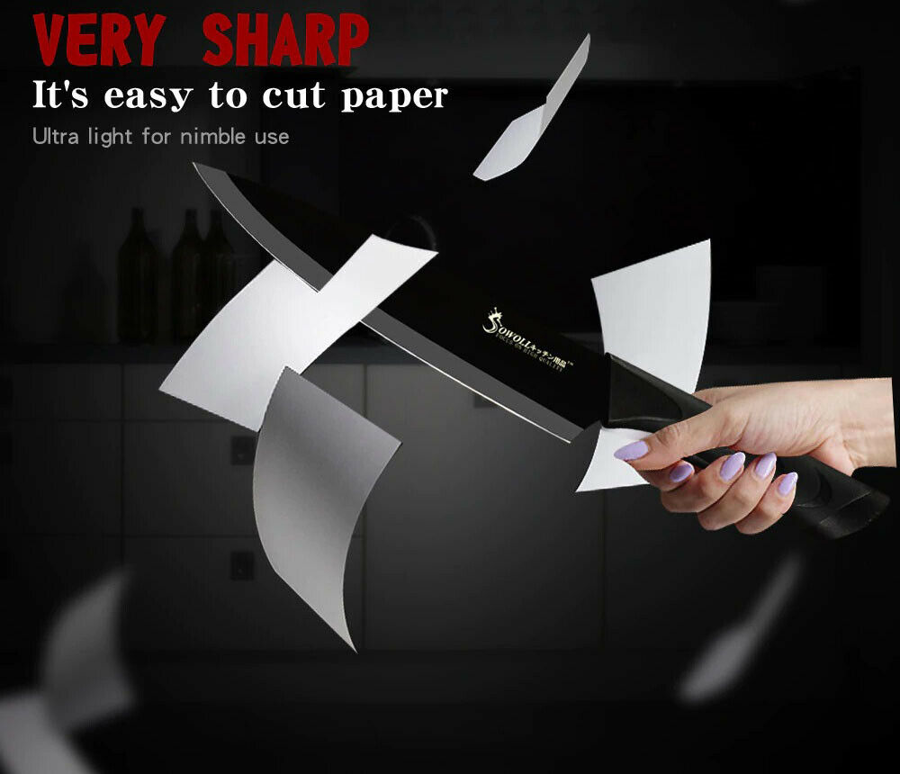 Stainless Steel Sharp Knives 6 Piece Set Meat Fish Fruit Cooking Accessories - Fresh Stock Dated December 2025