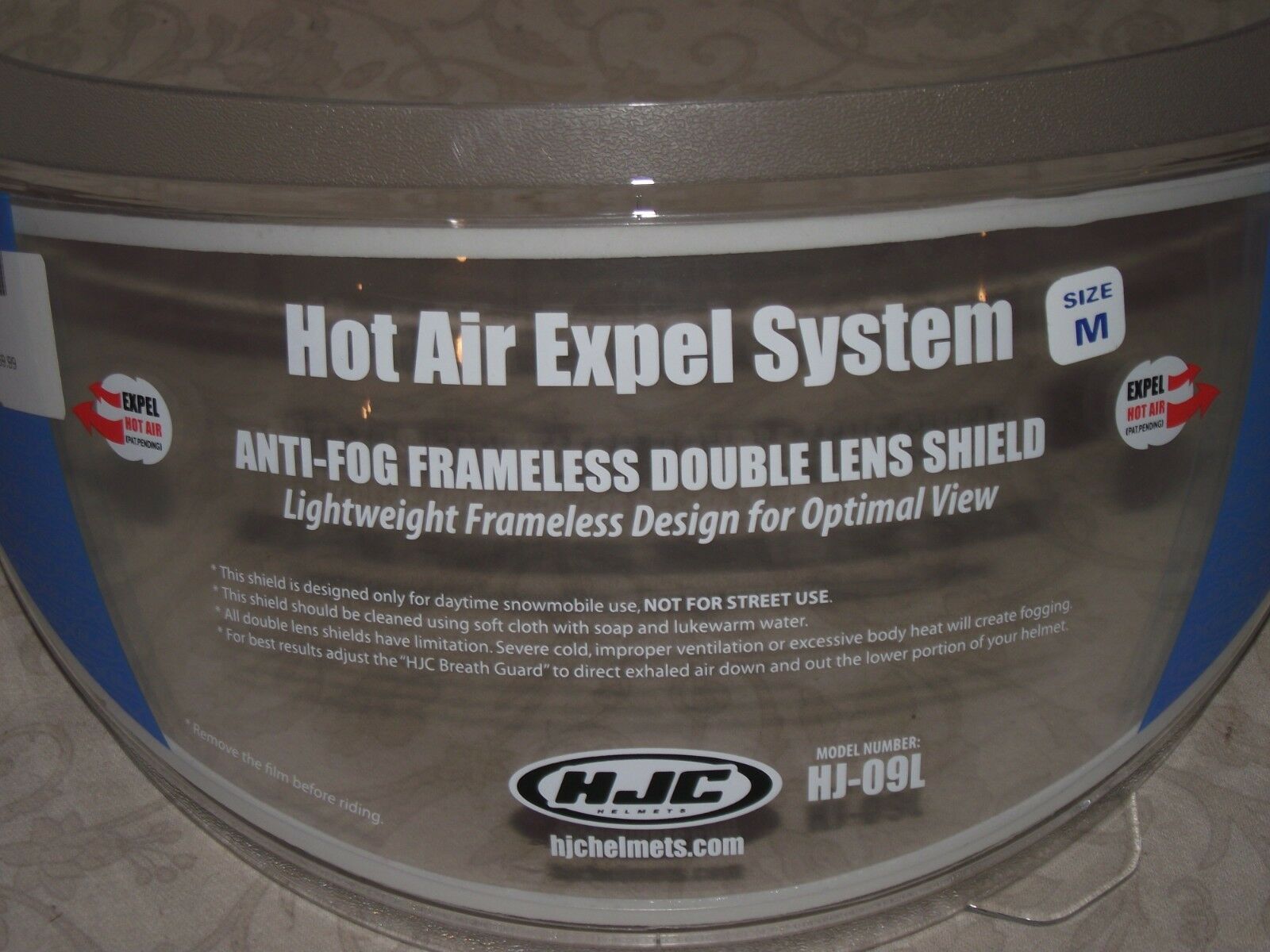 HJC HJ-09L Clear Snow Faceshield (M) - Fresh Stock Dated February 2026