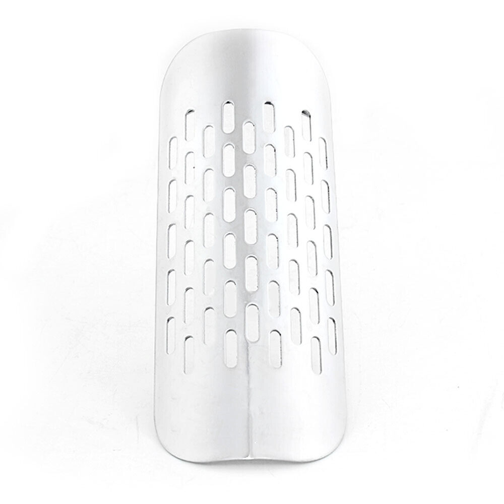 Silver Motorcycle Exhaust Muffler Heat Shield Cover Heel Guard Chrome Universal - Fresh Stock Dated February 2026