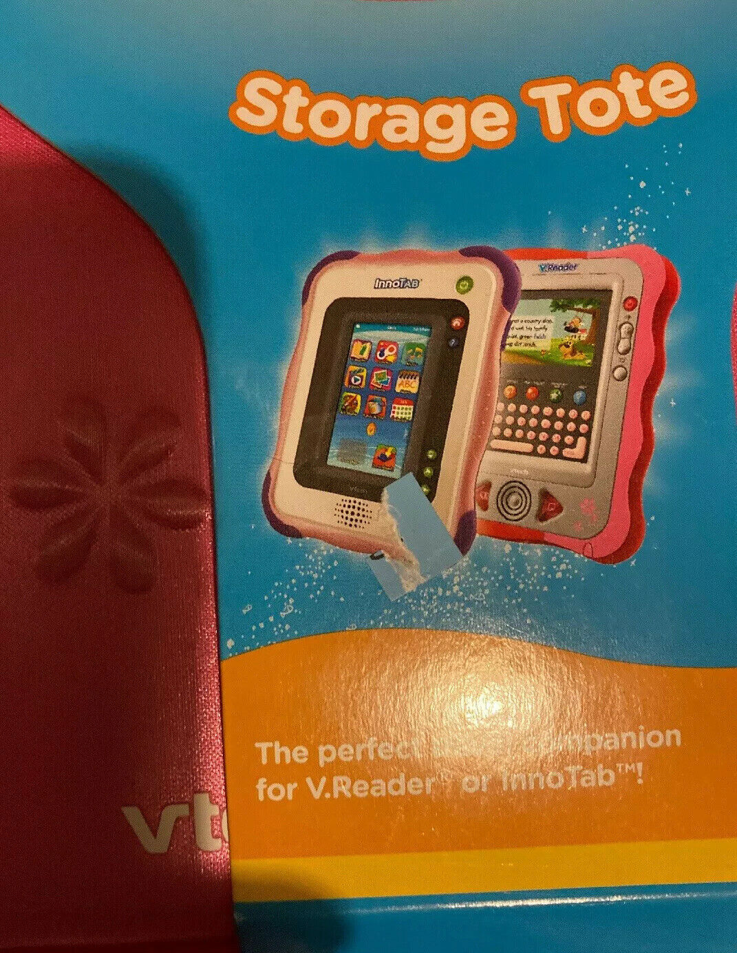 Vtech V.Reader/InnoTab Storage Tote - Pink - Fresh Stock Dated February 2026