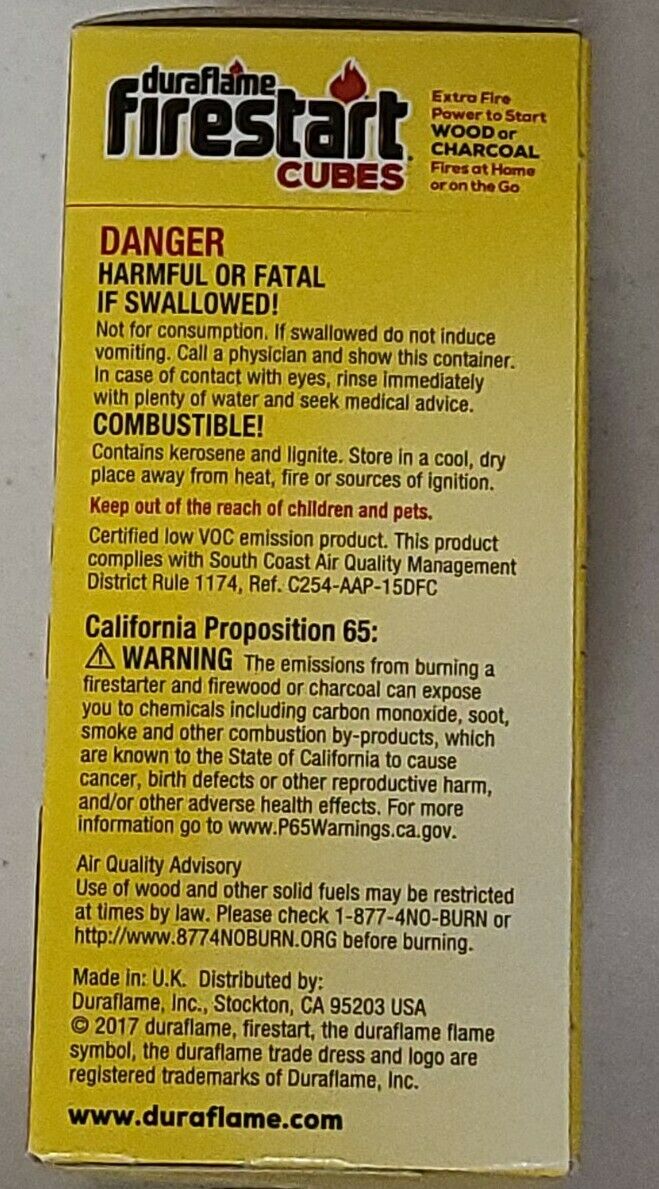 Duraflame Firestart Cubes 18 Pack Firestarters, Start Fires Fast & Easy No Mess - Fresh Stock Dated December 2025