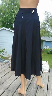 VTG NOS ALDENS 1940S BLACK GABARDINE HIGH WAISTED SKIRT 25W SLANT DEEP POCKETS - Fresh Stock Dated February 2026