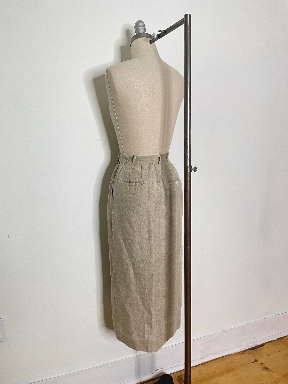 Vintage 80s Ralph Lauren Linen Wrap Skirt Size Small AS IS - Fresh Stock Dated March 2026