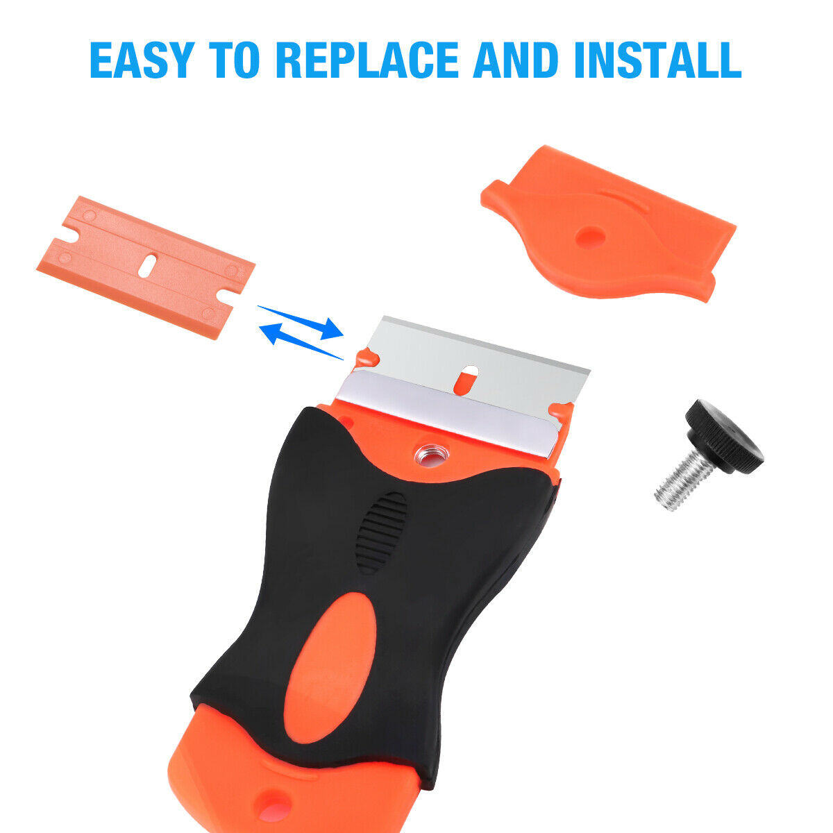 100 Pcs Plastic Razor Blades and Razor Scraper Double Edged Sticker Removal Tool - Fresh Stock Dated December 2025