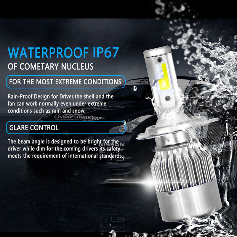 New 36W White COB LED Headlights For Honda GL1200A Aspencade 84-87 Goldwing 1200 - Fresh Stock Dated February 2026