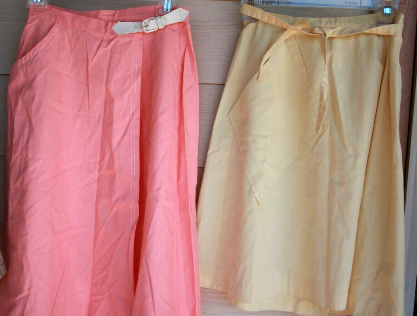 Unique Lot of 8 Vintage 50s 60s Cotton Rayon Pleated Maxi Hawaiian Skirts S - Fresh Stock Dated March 2026