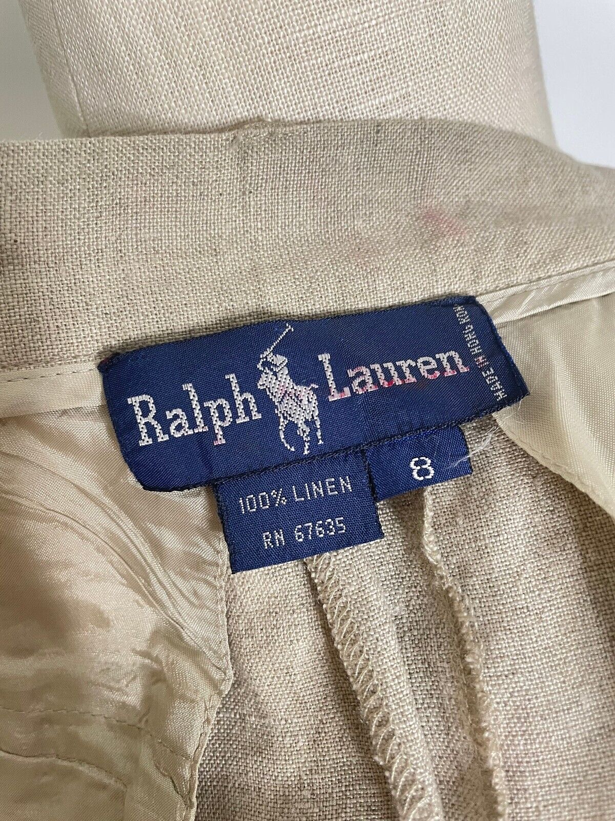 Vintage 80s Ralph Lauren Linen Wrap Skirt Size Small AS IS - Fresh Stock Dated March 2026