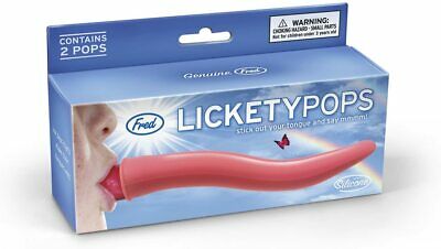 Fred & Friends LICKETY POPS Tongue-Shaped Silicone Ice Pop Mold, Set of 2 - Pink - Fresh Stock Dated December 2025