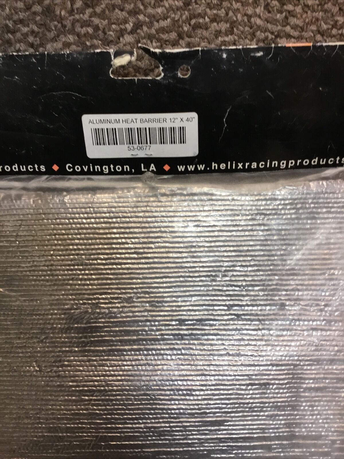 Helix Racing Products Aluminized Heat Barrier. 53-0677. #B335 - Fresh Stock Dated February 2026