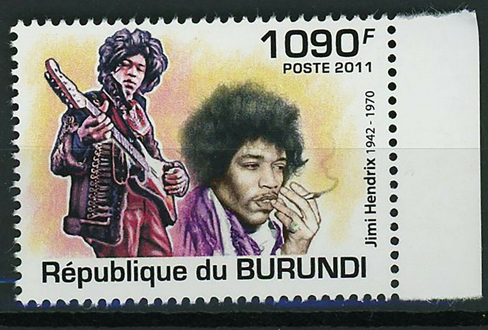 Famous Singer Stamp Jimi Hendrix Mick Jagger Ray Charles Paul McCartney S/S MNH - Fresh Stock Dated January 2026