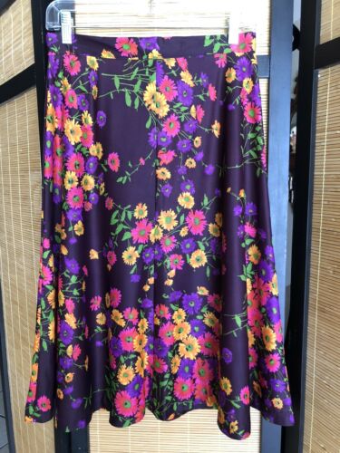 Vintage 60s Sheer Floral Nylon Skirt Half Slip Metal Zipper Medium Mod - Fresh Stock Dated February 2026