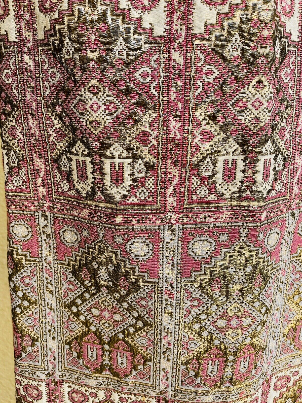 VINTAGE BROCADE SKIRT/ Gold Thread / NELLE DEGRAB NEW YORK/waist 27” - Fresh Stock Dated March 2026