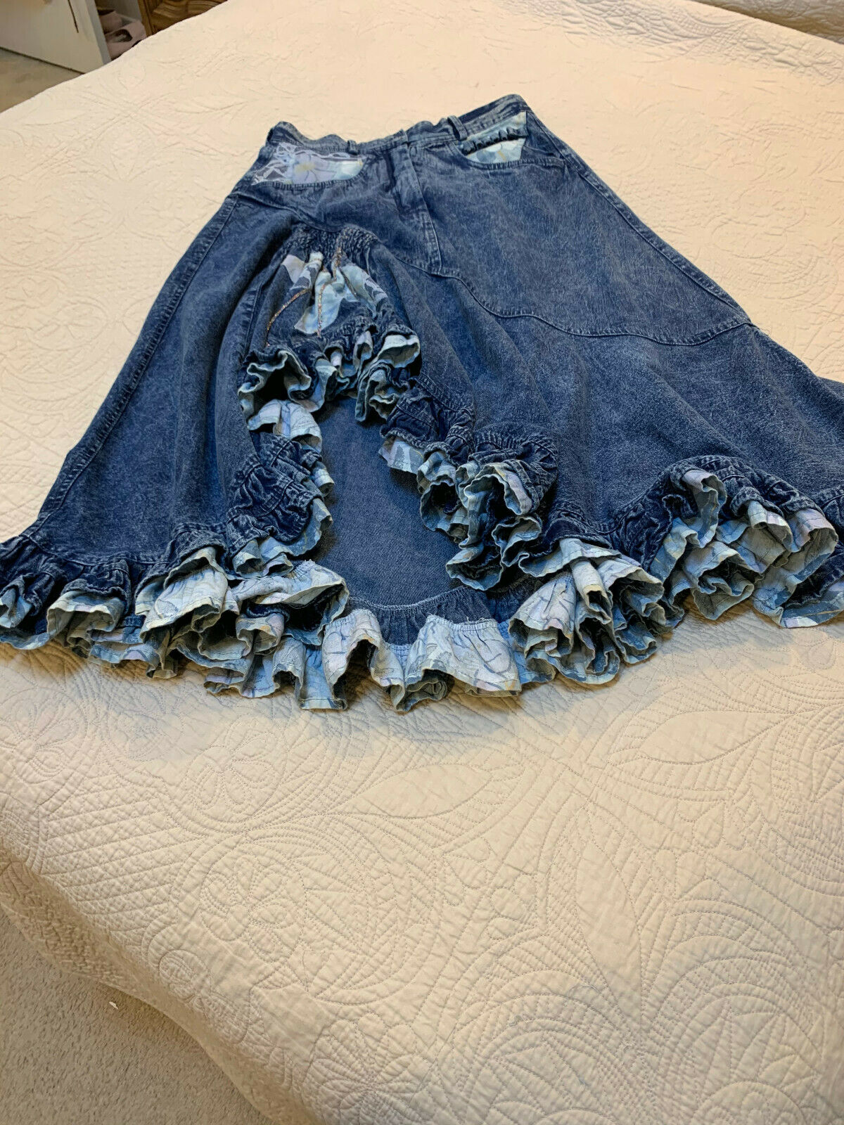 Vintage ,Magnificent Western Denim Skirt, High Style Design  size M - Fresh Stock Dated December 2025