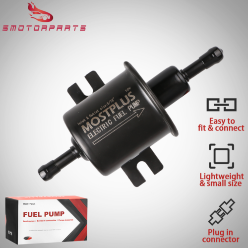 Universal Electric Fuel Pump Fits Motorcycle 12V Low Pressure Carburetor 3-6 PSI - Fresh Stock Dated February 2026