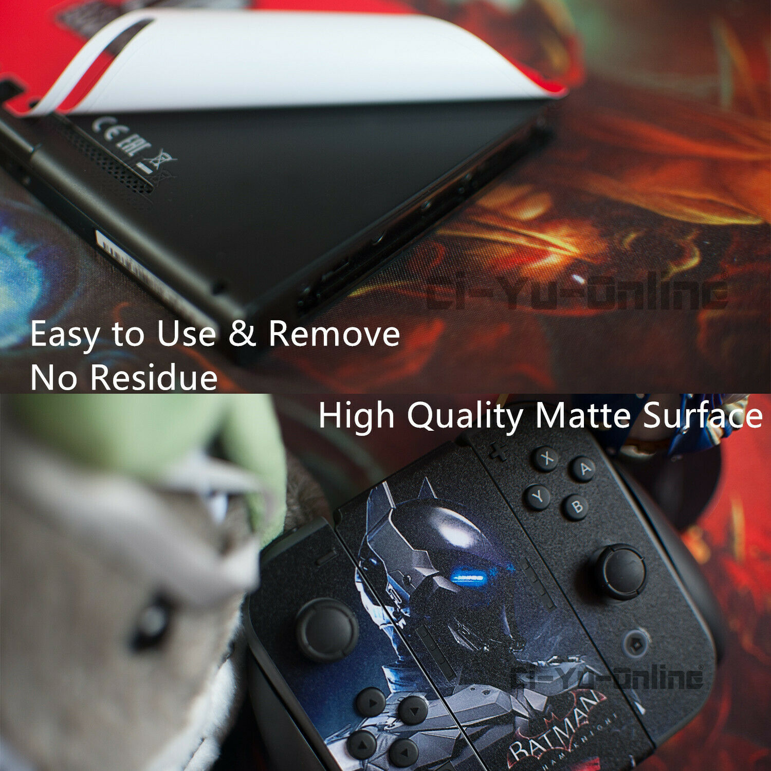 Ci-Yu-Online [NS] Batman VINYL SKIN Screen Protector for Nintendo Switch Joy-Con - Fresh Stock Dated December 2025