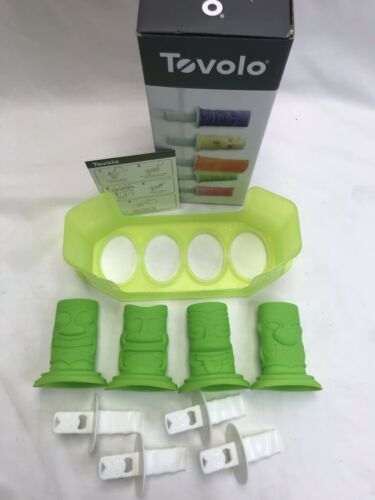 Tovolo Tiki Ice Pop Molds Flexible Silicone Dishwasher Safe New In Open Box - Fresh Stock Dated February 2026