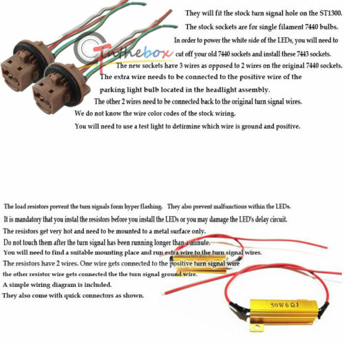 For 2002-14 Honda ST1300 Dual-color White&Yellow LED Bulbs Turn Signal Light Kit - Fresh Stock Dated February 2026