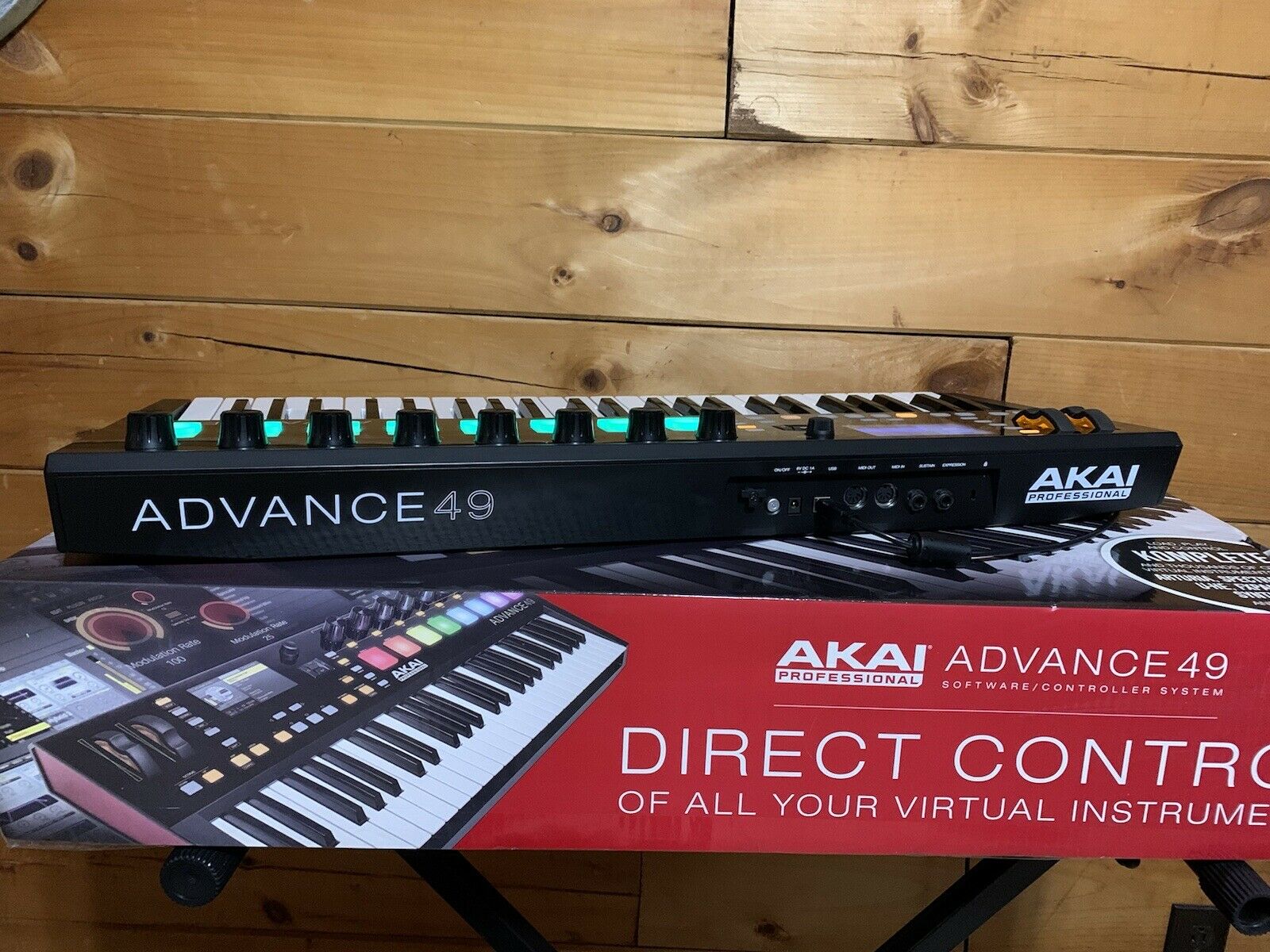 AKAI Advance 49 USB Keyboard Controller with Full-Color LCD Screen & 10K Sounds - Fresh Stock Dated February 2026