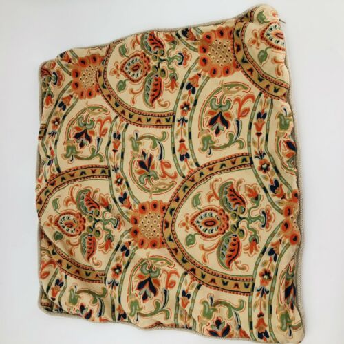 Pottery Barn GISELA Euro Corded Shams 24 x 24 Orange Blue Mediterrean Old World - Fresh Stock Dated December 2025