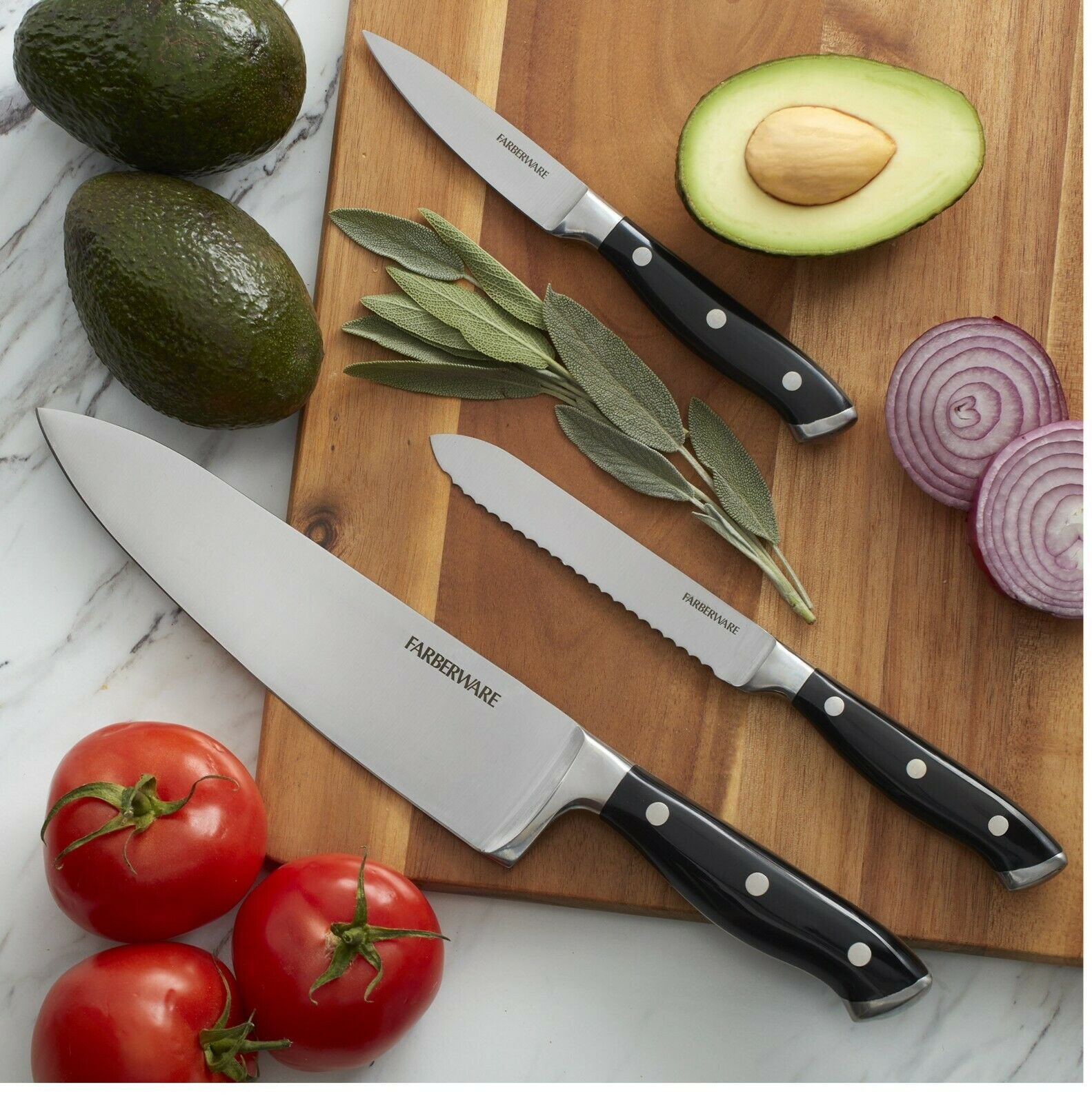 Professional 15-pcs Forged Triple Riveted Knife Block Carbon Stainless Steel - Fresh Stock Dated December 2025