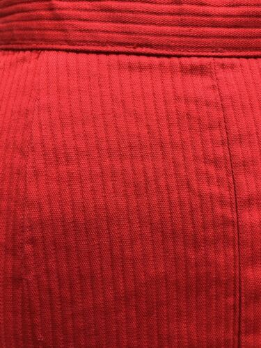 Red A-line Skirt Vintage 1960s XS/Small Rib Texture Short Mini 60s - 25” Waist - Fresh Stock Dated March 2026