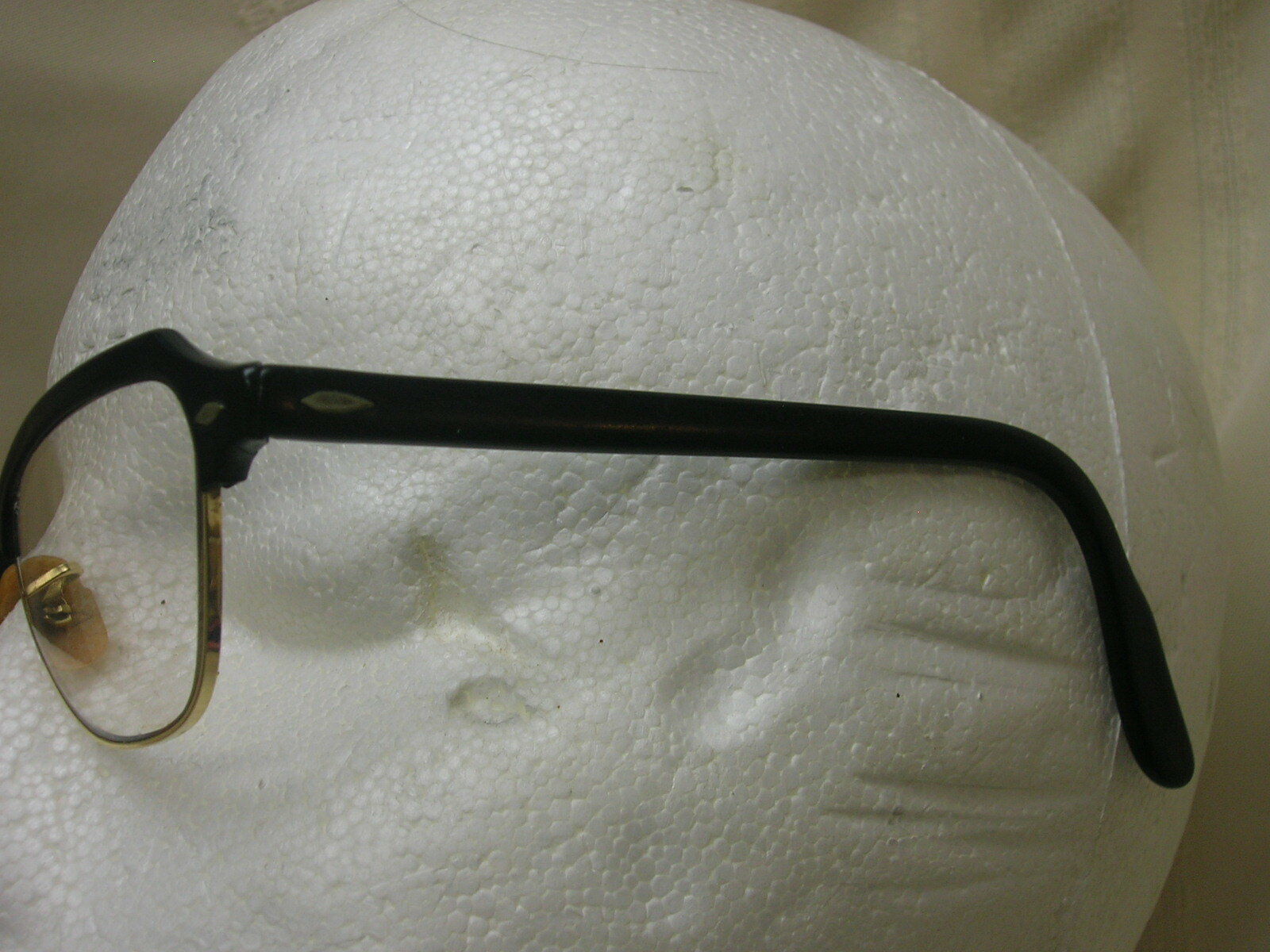 Vtg Bousch & Lomb Black Gold Filled Eye Glasses 1/10 12k 5 1/2 Arm 4 3/4