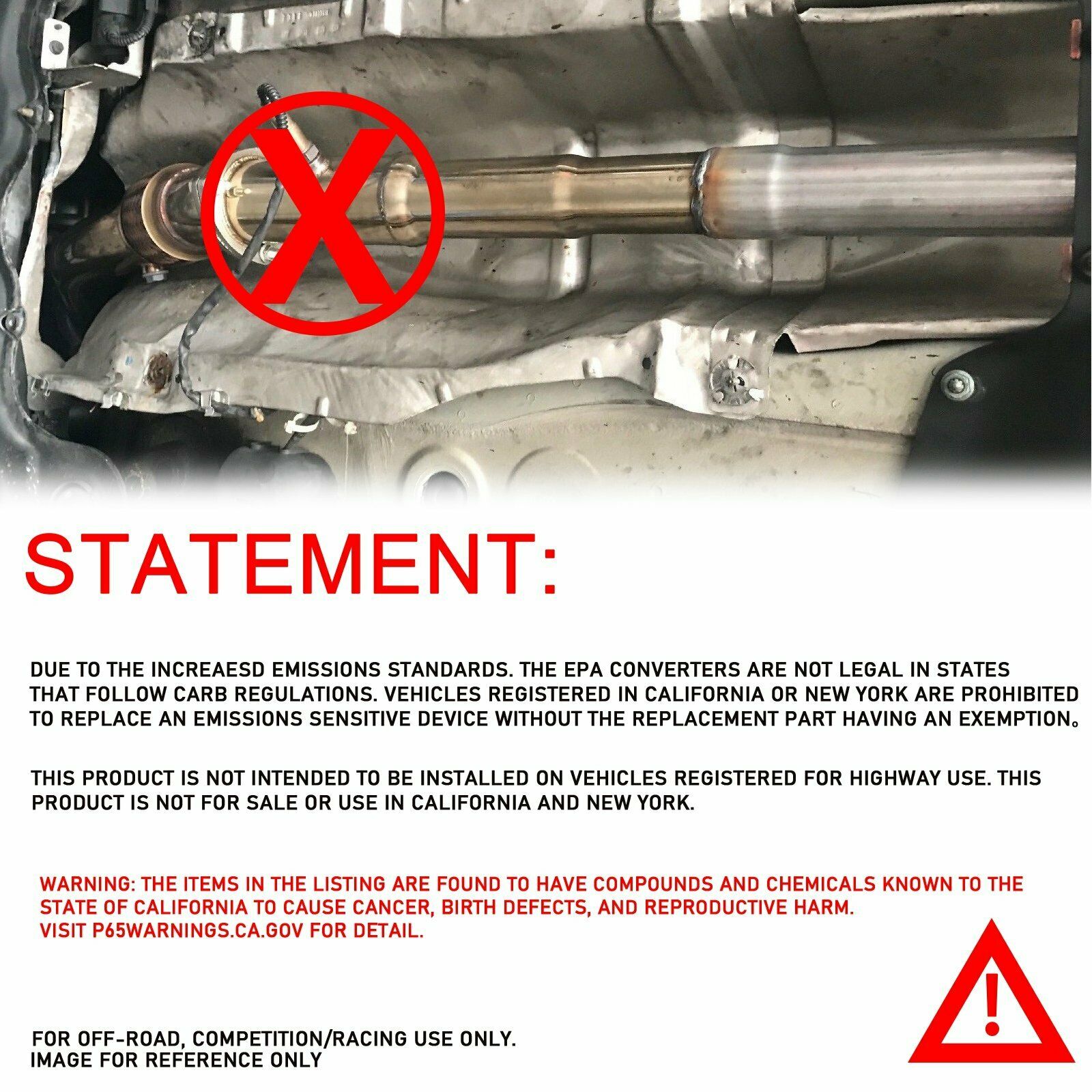 For Nissan 350z Infiniti G35 FX35 2003-2006 Pipes Resonated Exhaust - Fresh Stock Dated February 2026