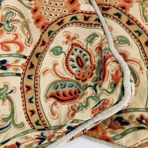 Pottery Barn GISELA Euro Corded Shams 24 x 24 Orange Blue Mediterrean Old World - Fresh Stock Dated December 2025