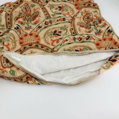 Pottery Barn GISELA Euro Corded Shams 24 x 24 Orange Blue Mediterrean Old World - Fresh Stock Dated December 2025