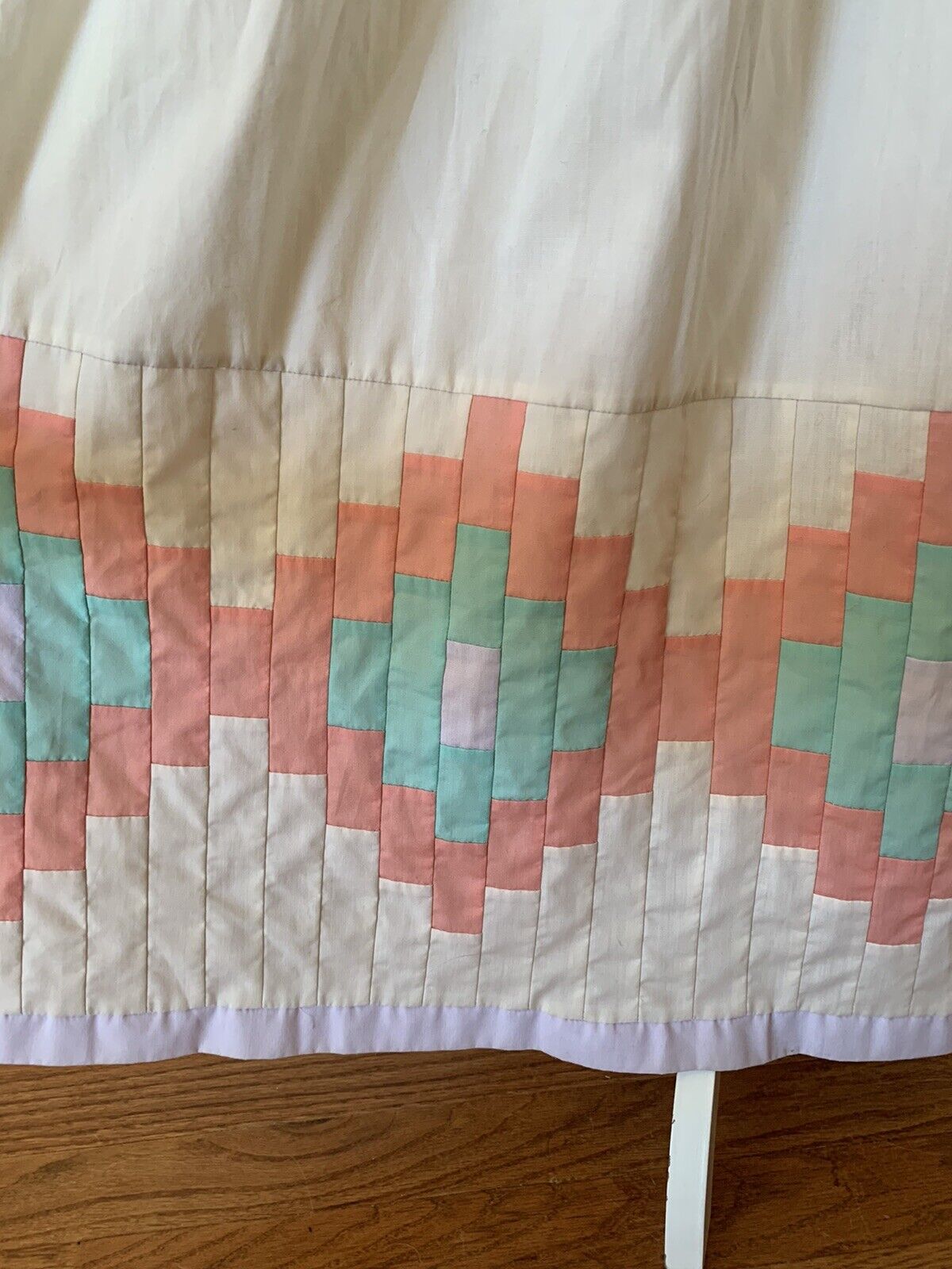 Vintage 80s Quilt Skirt Cottage core Womans L - Fresh Stock Dated March 2026