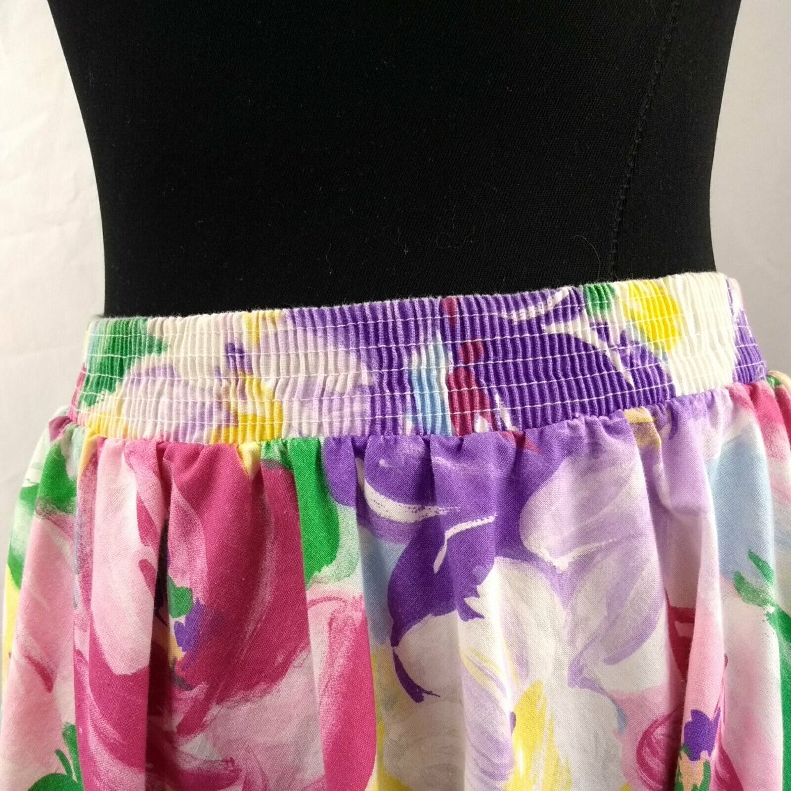 Vintage Tumbleweeds Skirt White Bright Floral Women's Med A-Line Pockets Midi - Fresh Stock Dated March 2026