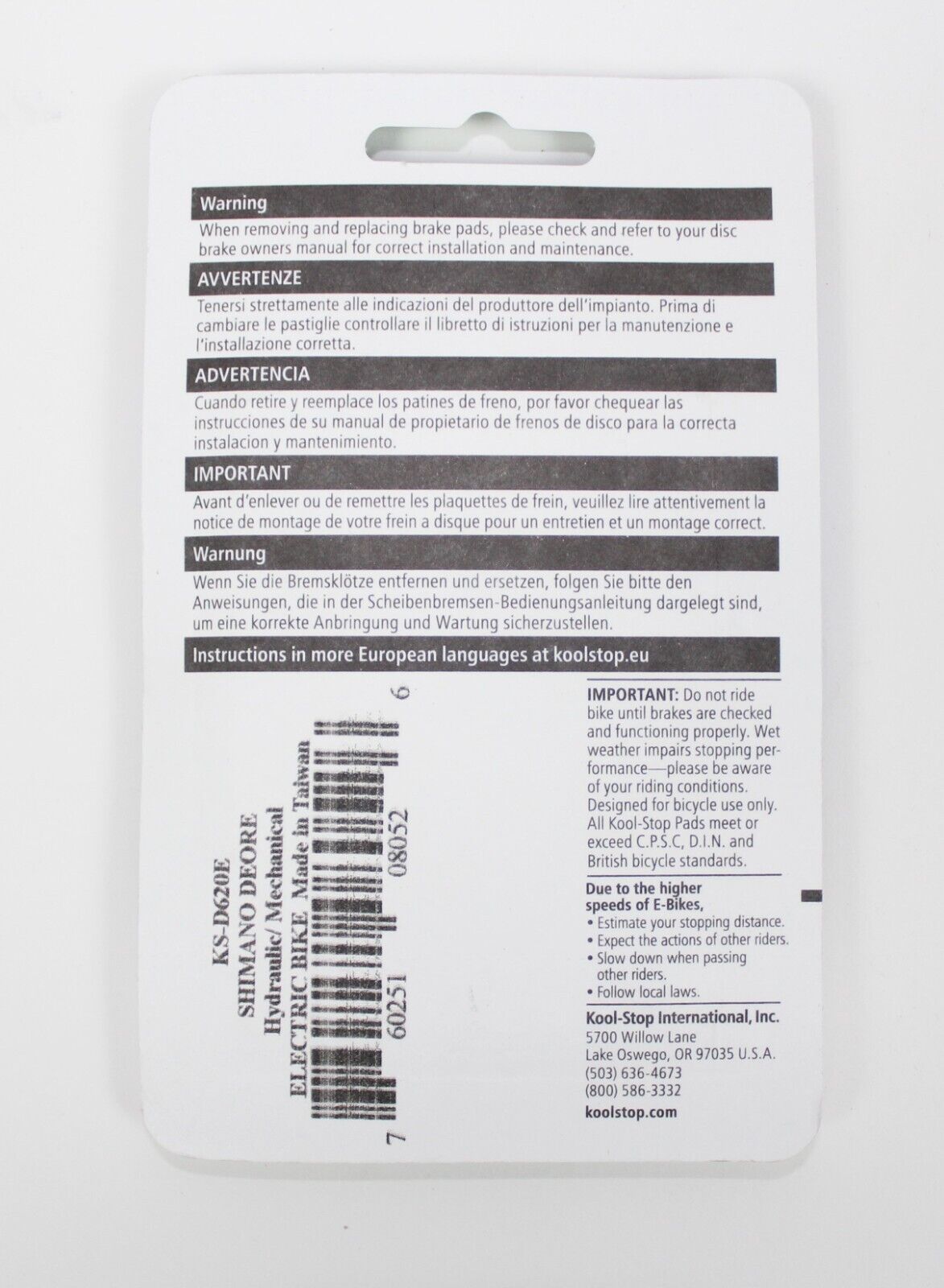 NEW Kool-Stop Shimano XT Deore Disc Brake Pads - Ebike Compound - Fresh Stock Dated February 2026