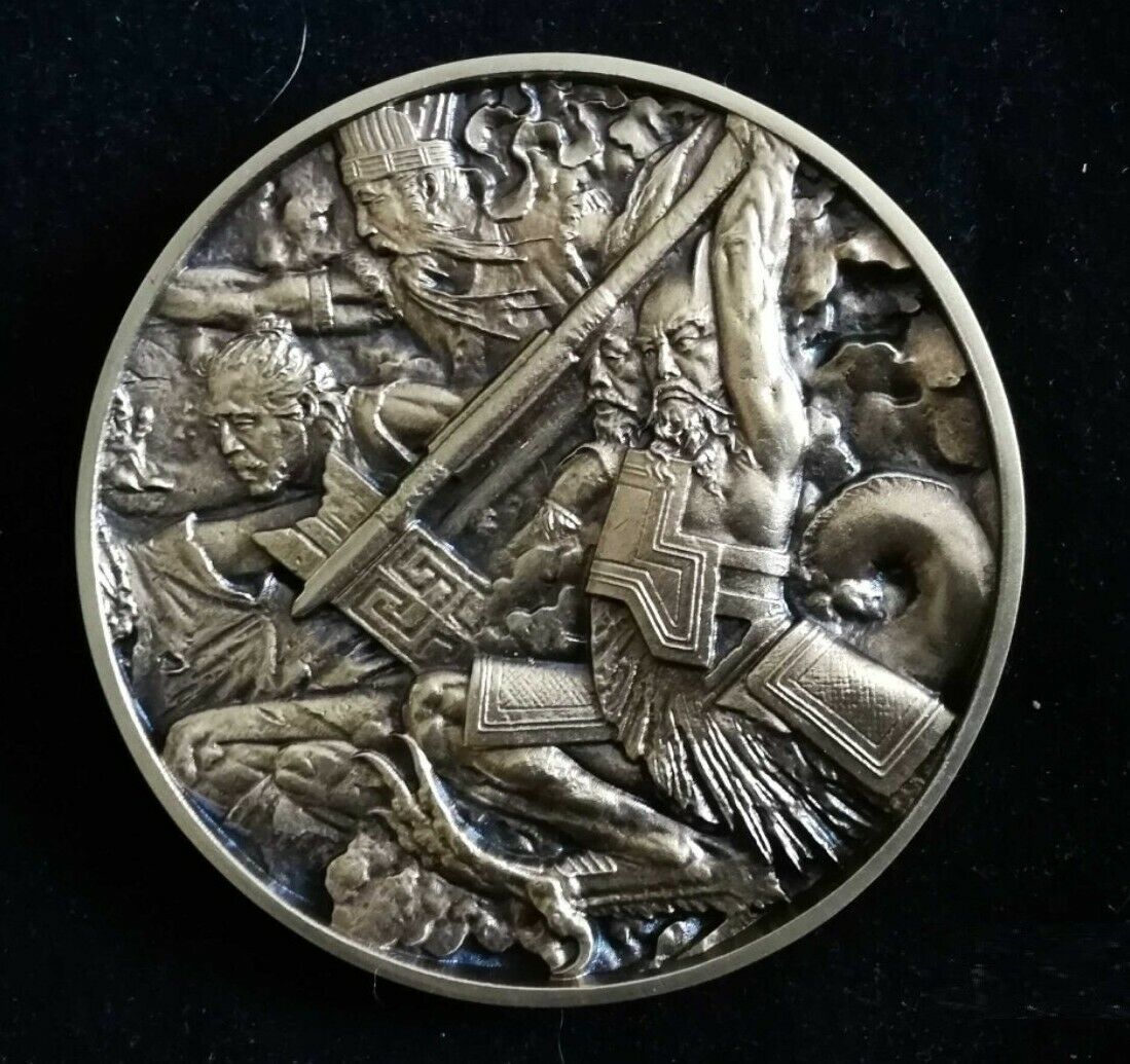 A Pair of 2017 China 80mm Brass Medals - Battle of Zhuolu - Fresh Stock Dated February 2026