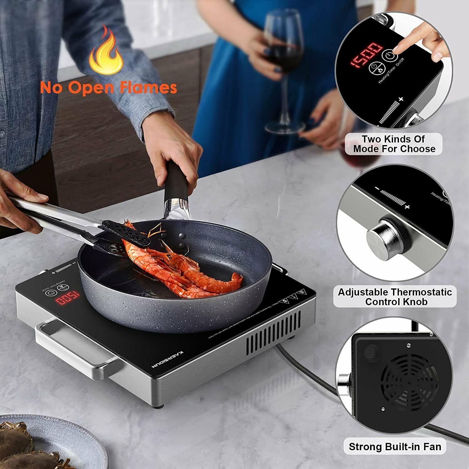Hot Plate Electric Single Burner 1500W Portable Burner for Cooking - Fresh Stock Dated February 2026